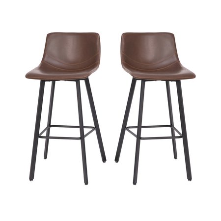 Flash Furniture 30" Chocolate Brown LeatherSoft Barstools, PK 2 CH-212069-30-DKBR-GG